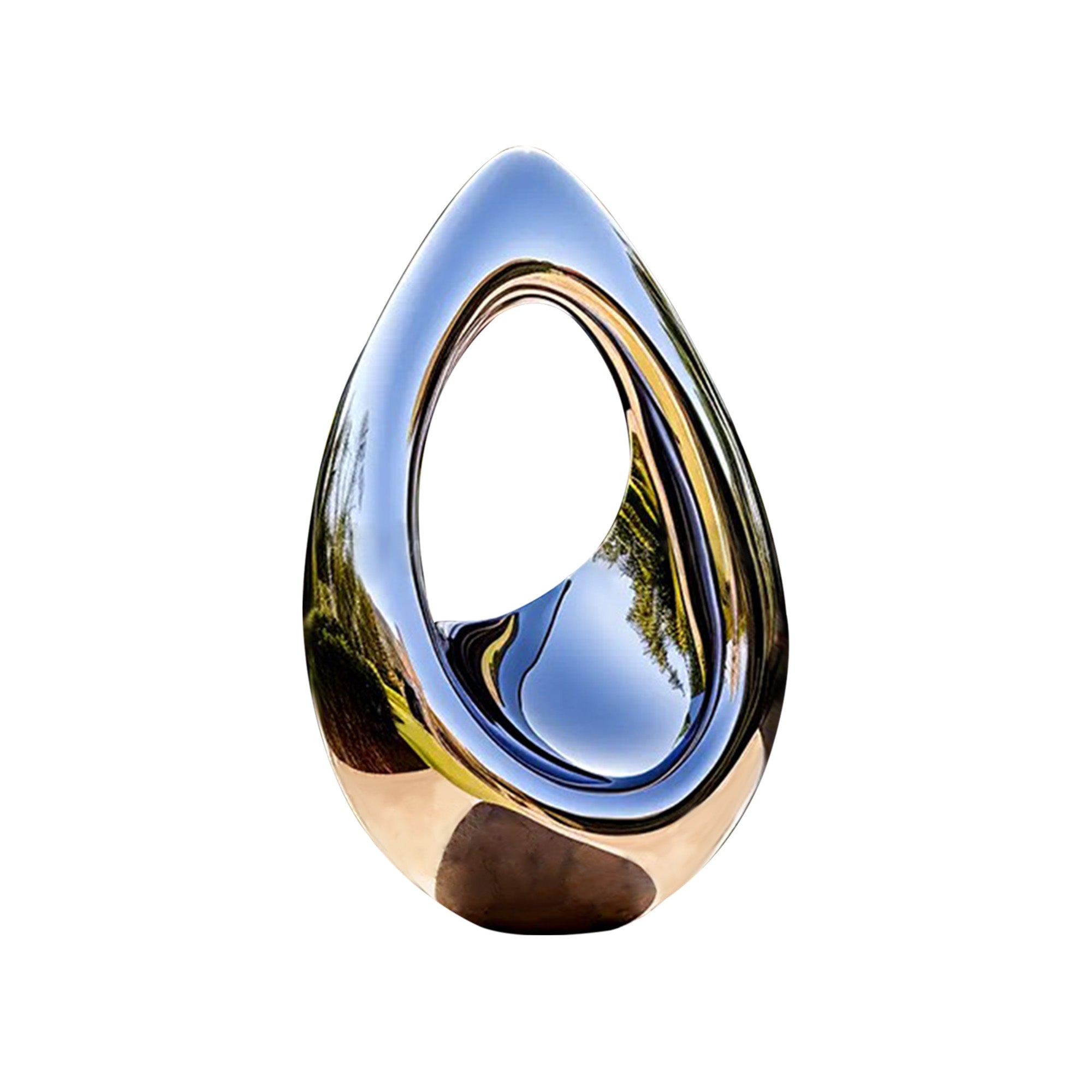 stainless steel mirror metal polish sculpture