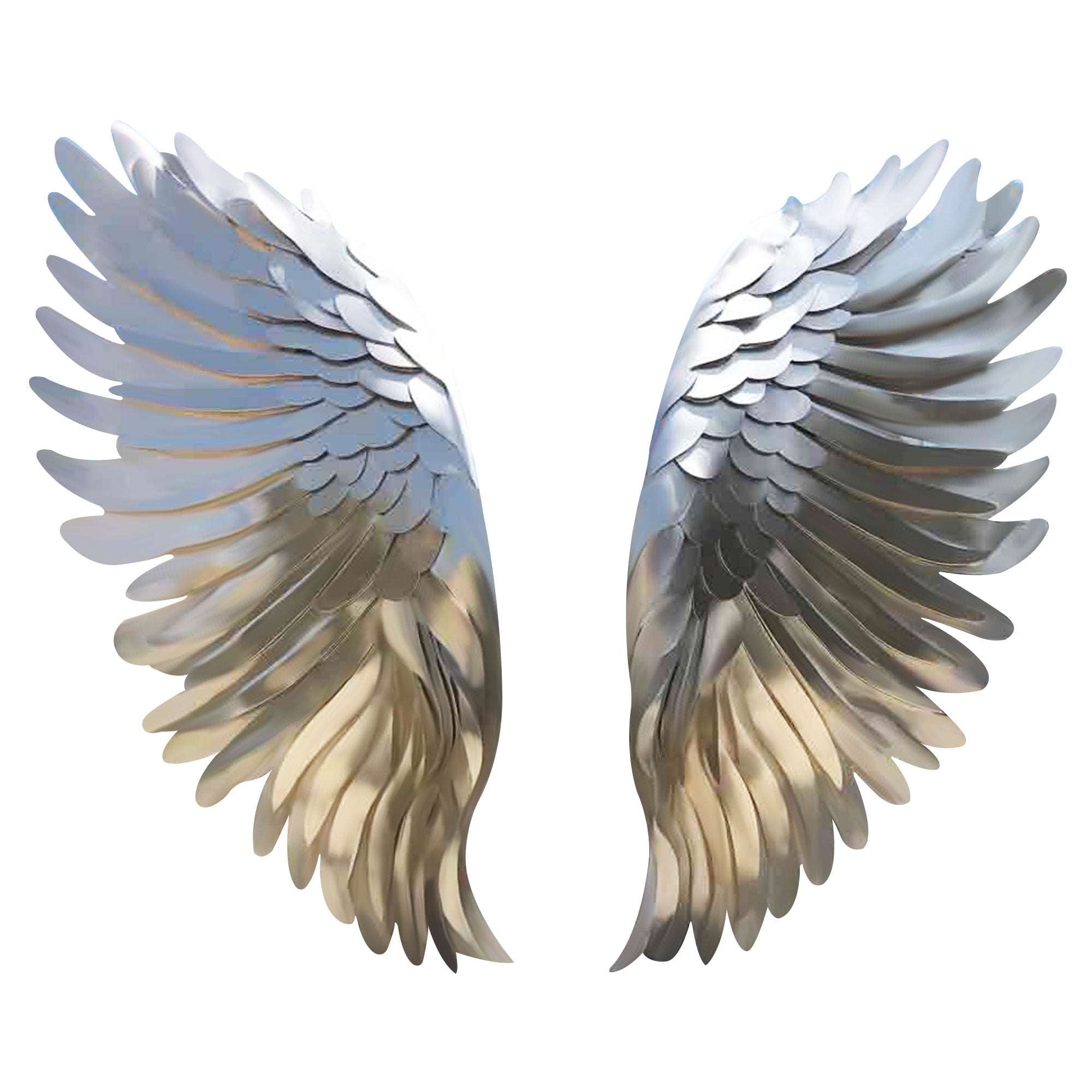 Stainless Steel Angel Wings Sculpture