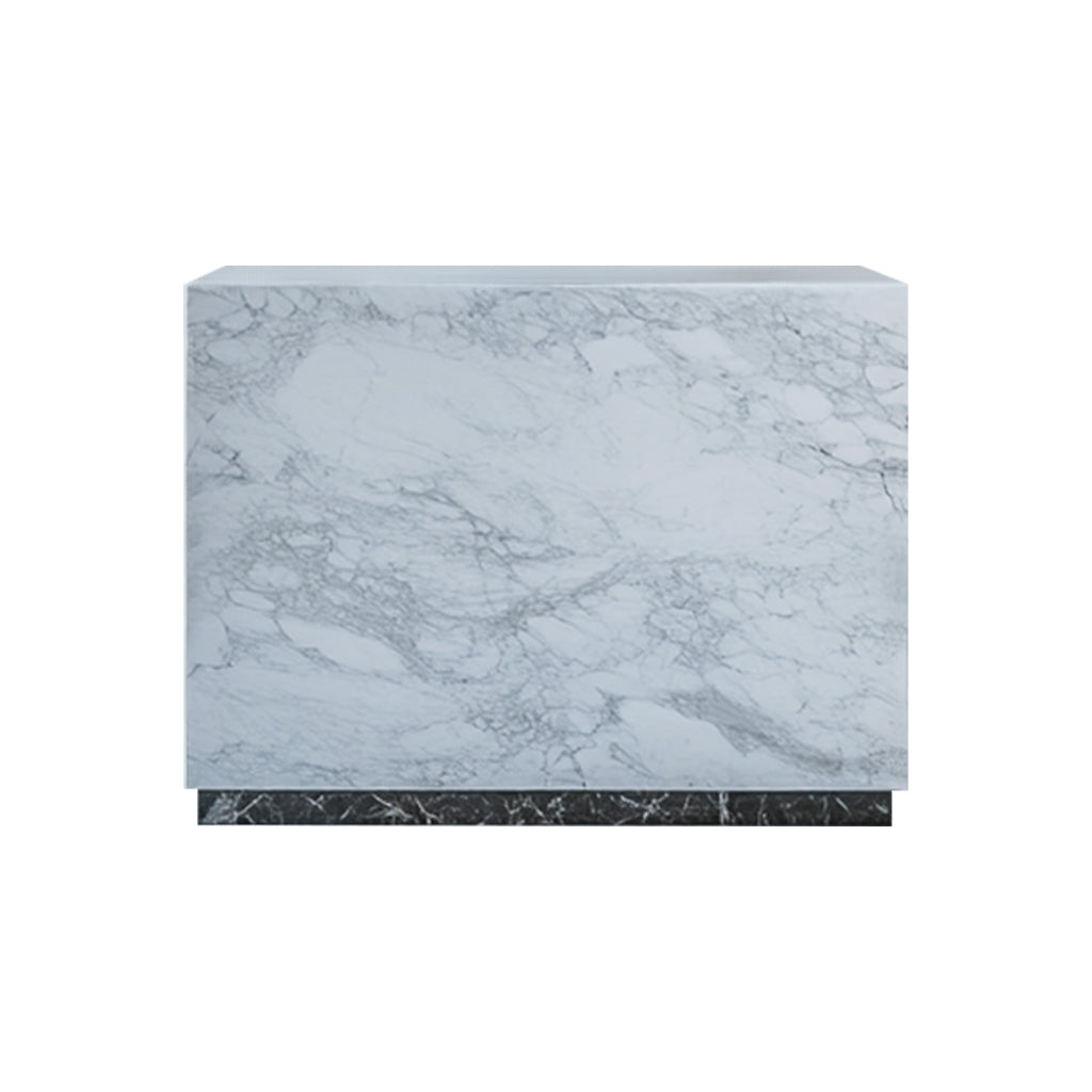 white marble base