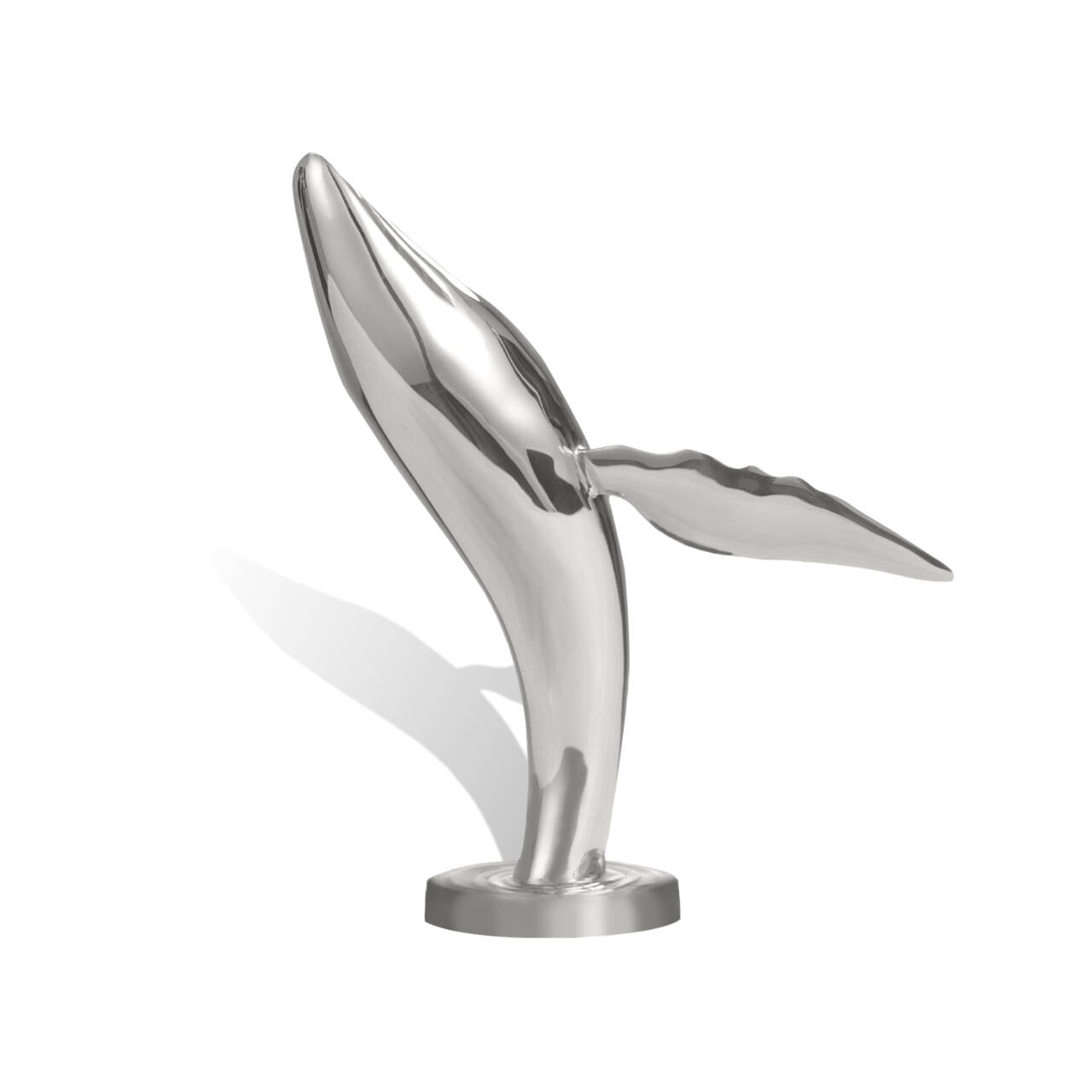modern stainless steel dolphin art sculpture for indoor and outdoor display