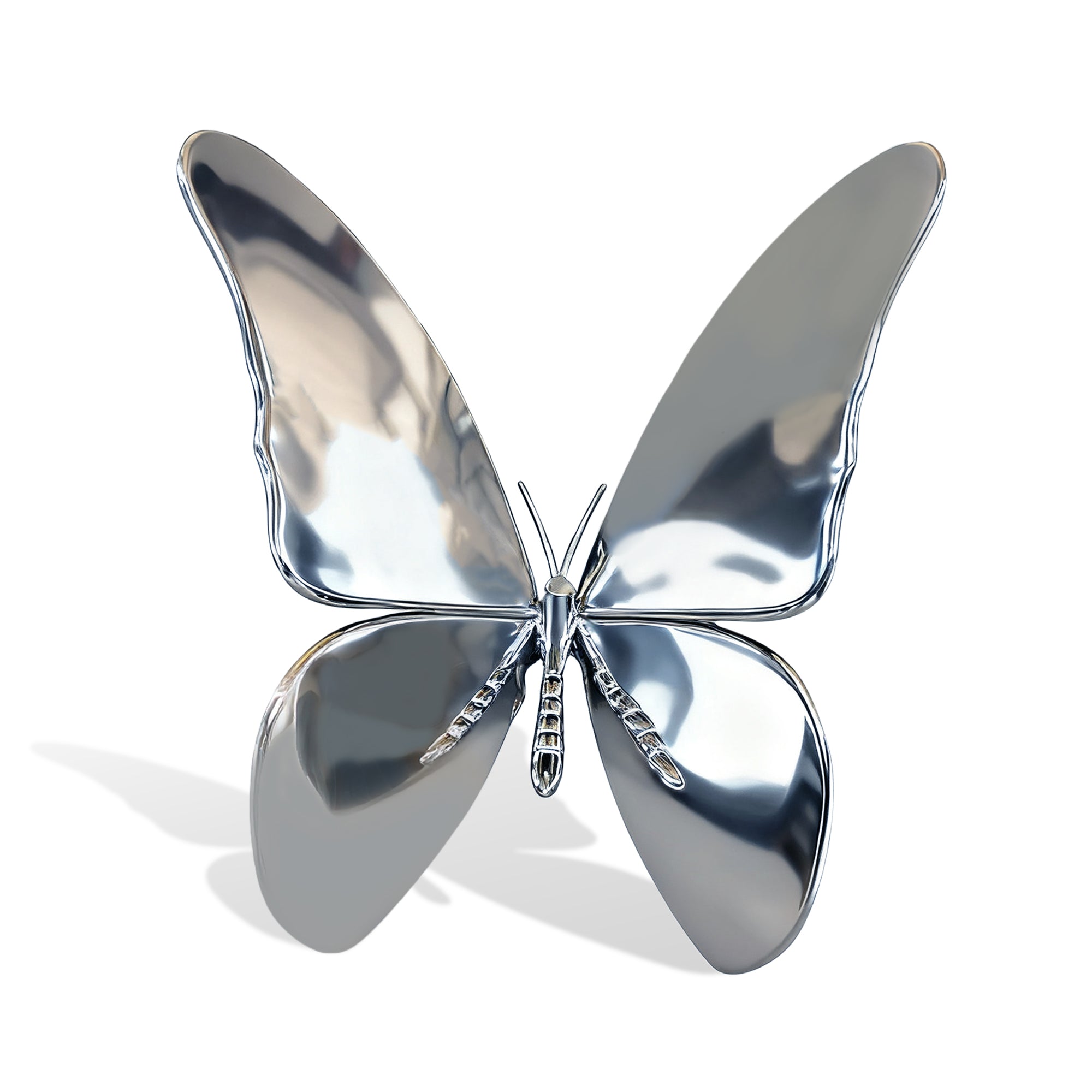 Modern Stainless Steel Butterfly Sculpture
