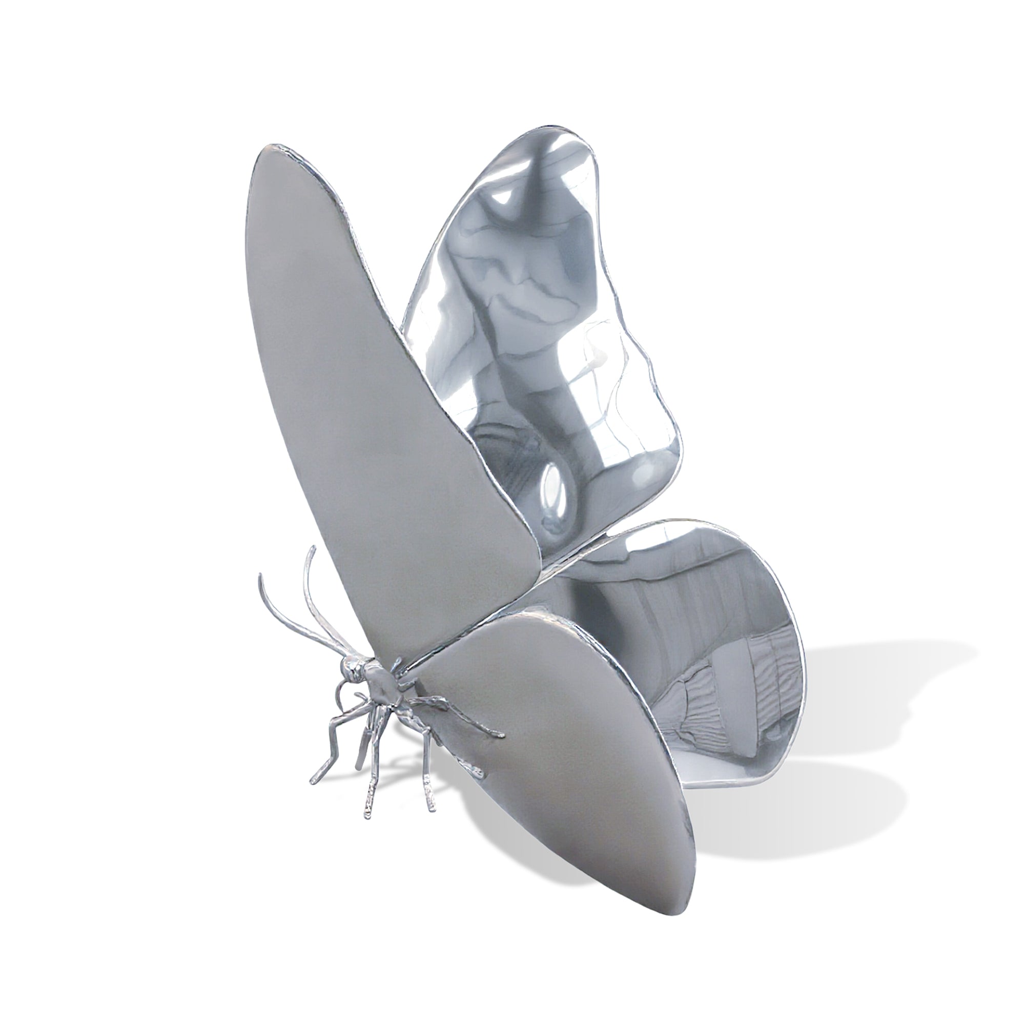 Modern Stainless Steel Butterfly Sculpture
