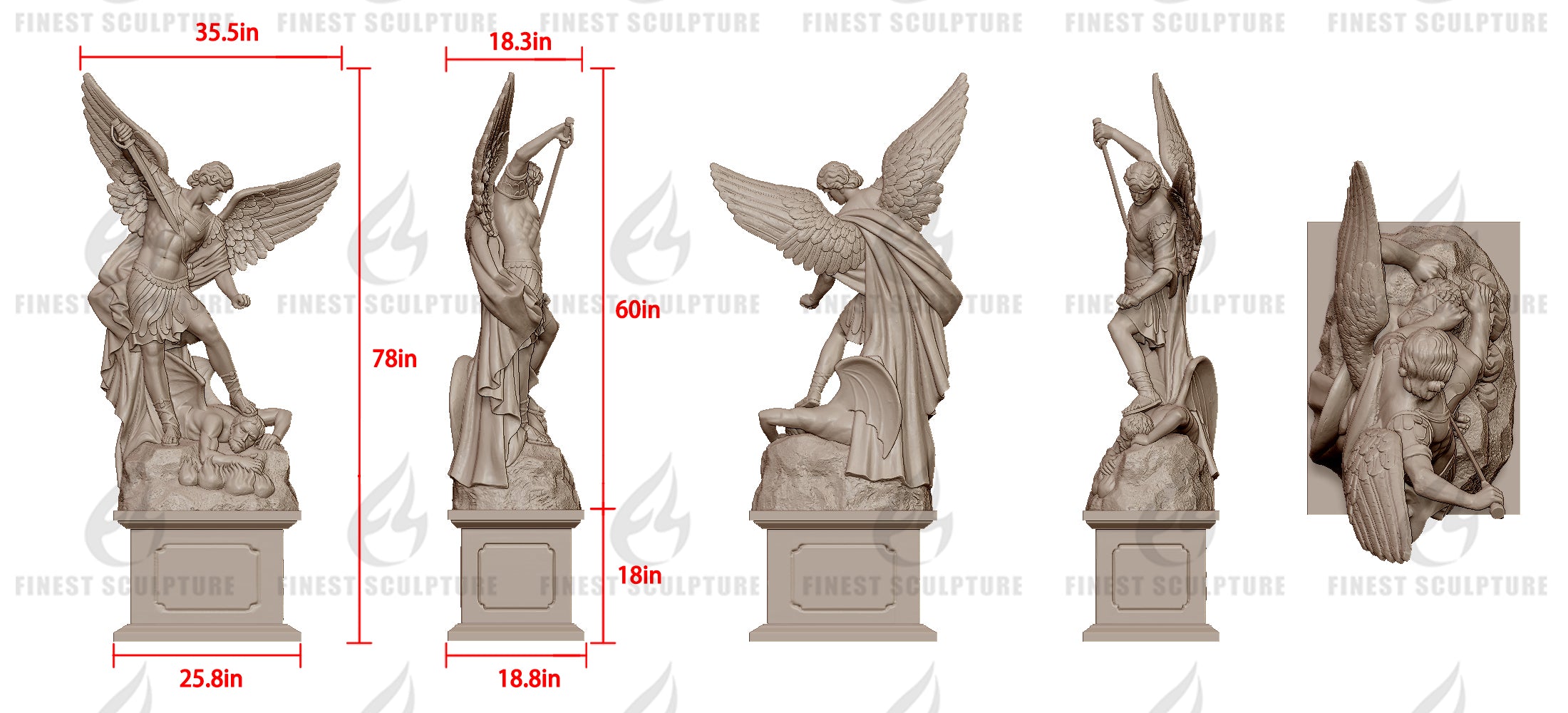 Custom Link for Michael Maglione of Custom Natural White Marble Sculpture