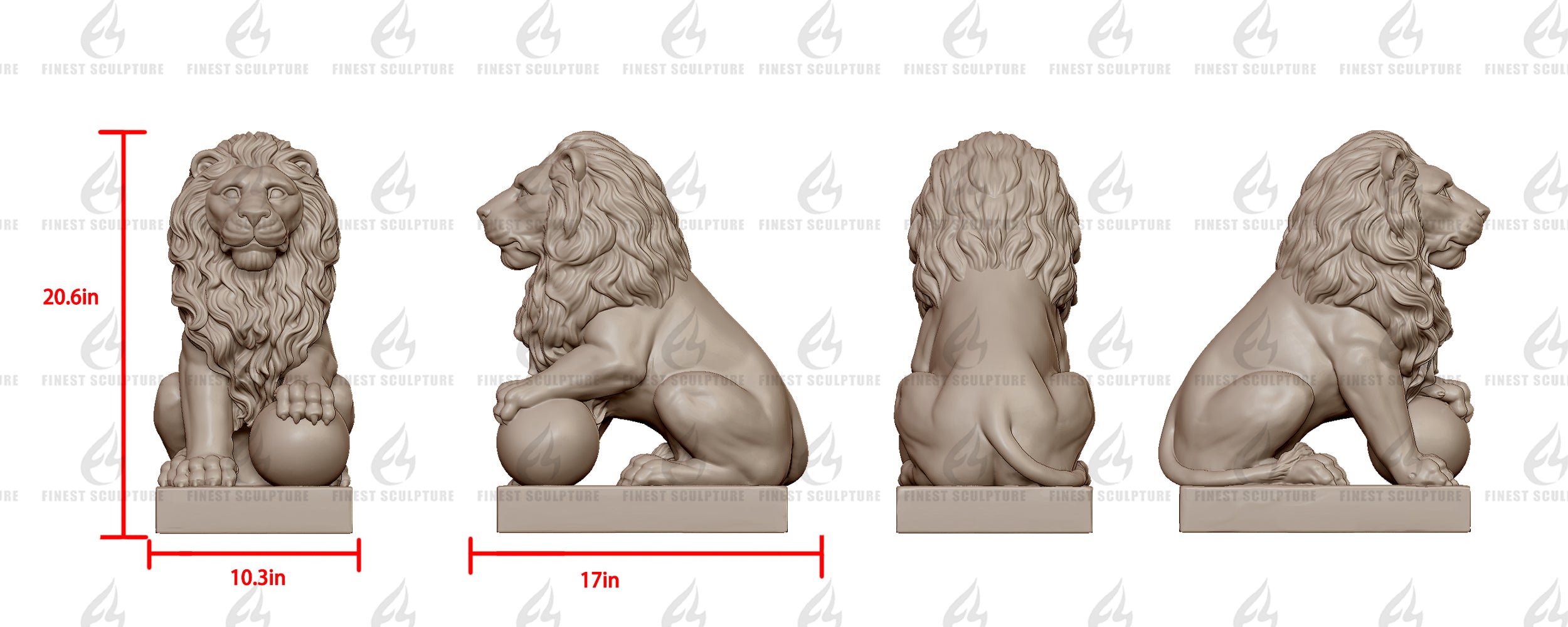 Custom Link for Ash Batra of Custom Sculpture- Lion Statue