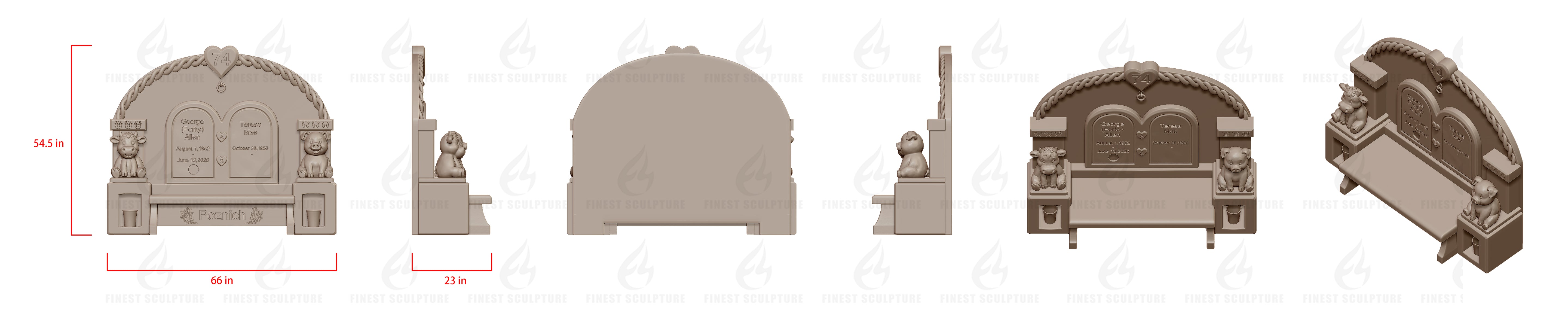Custom Link for Amy Hartmann of Custom Black Granite Monuments-50% Deposit
