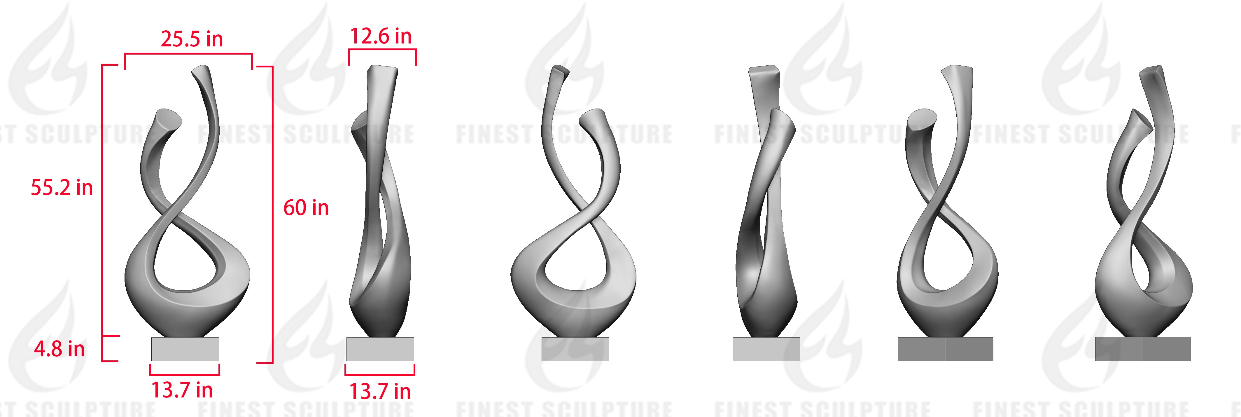 Custom Link for Luay Haddad MD of Stainless Steel and Metal  Sculpture-50% Deposit