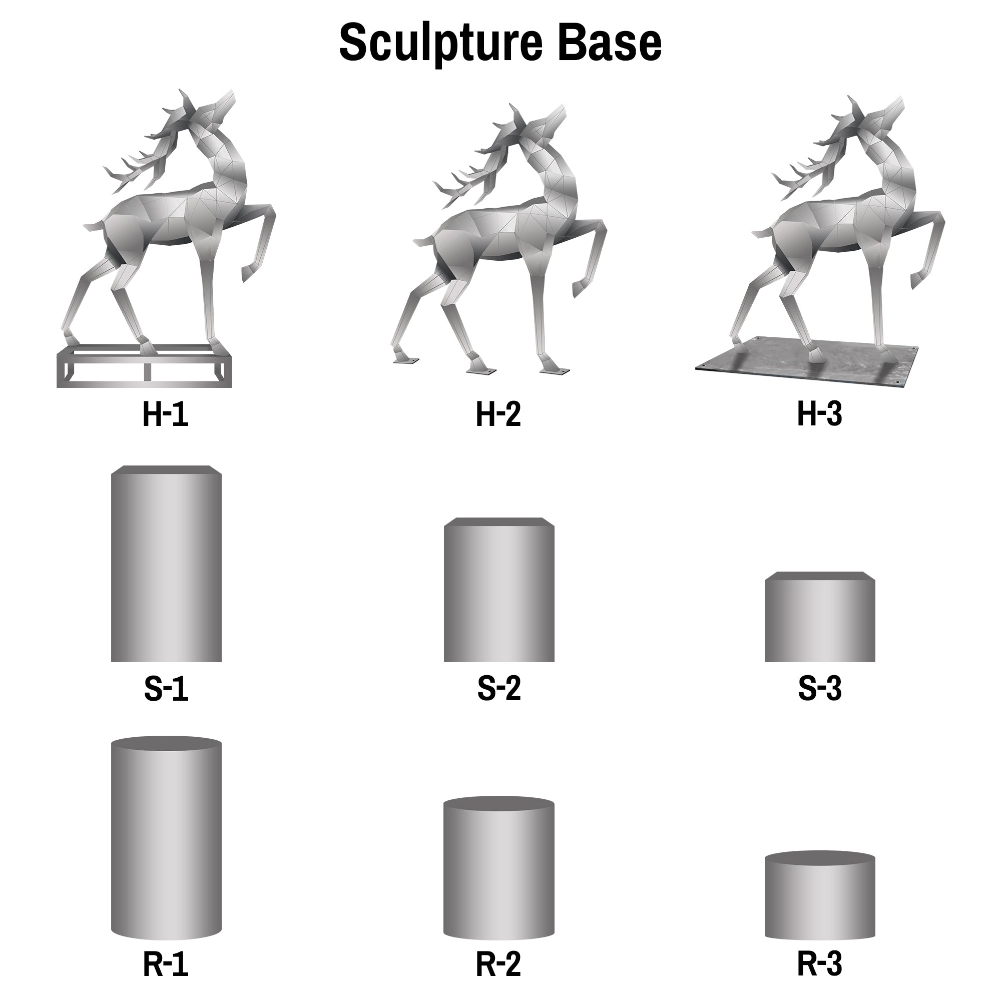 stainless steel sculpture pedestal