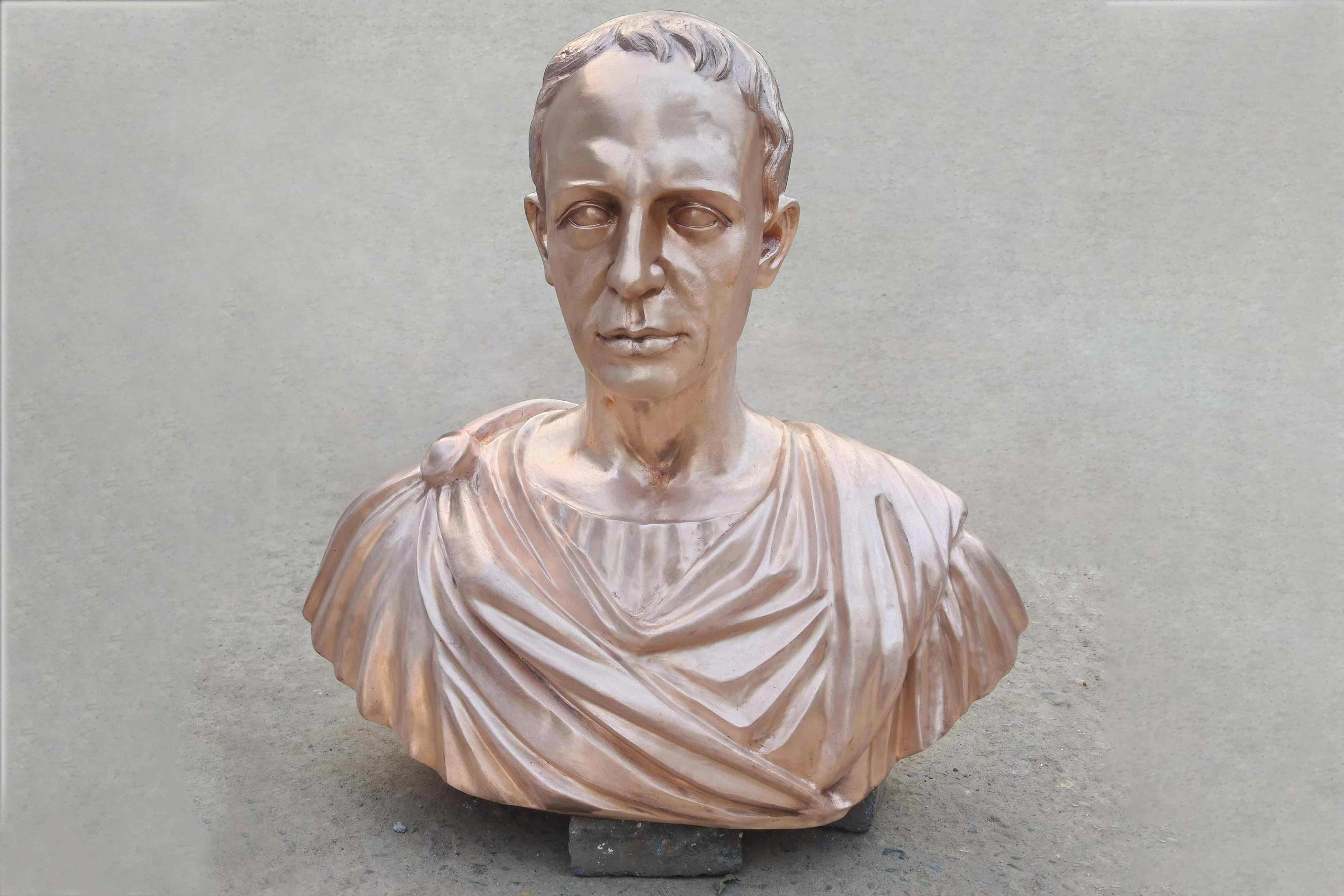 Bronze Catullus Bust Sculpture after polishing