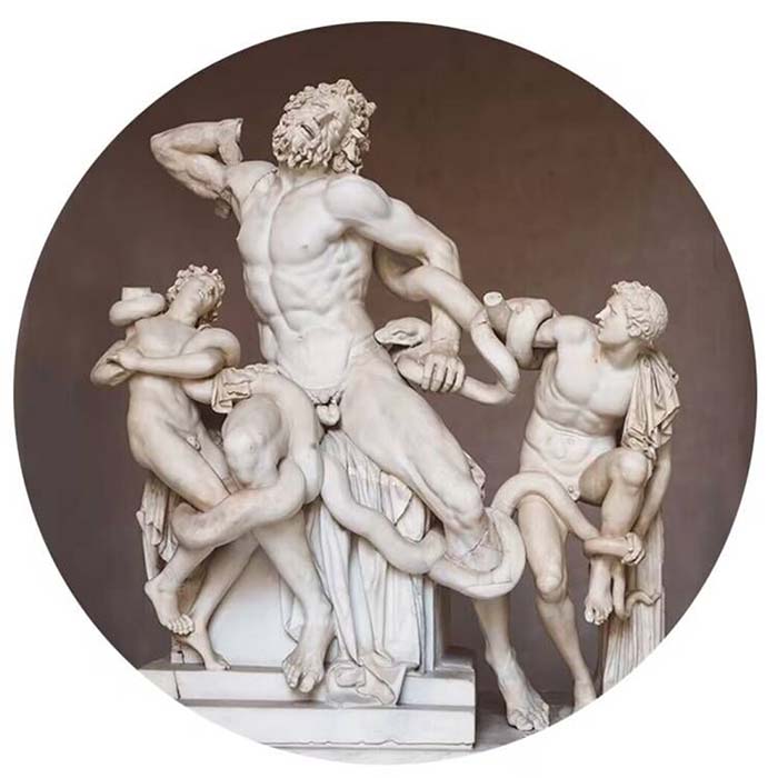 famous marble sculpture laocoon and his sons statue