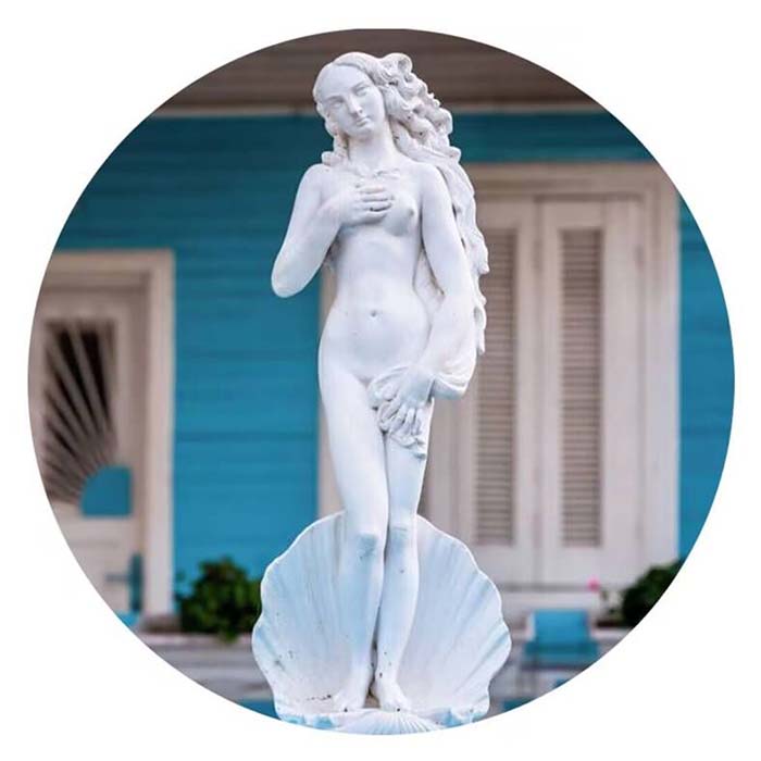 life size shell goddess marble sculpture for outdoor decoration