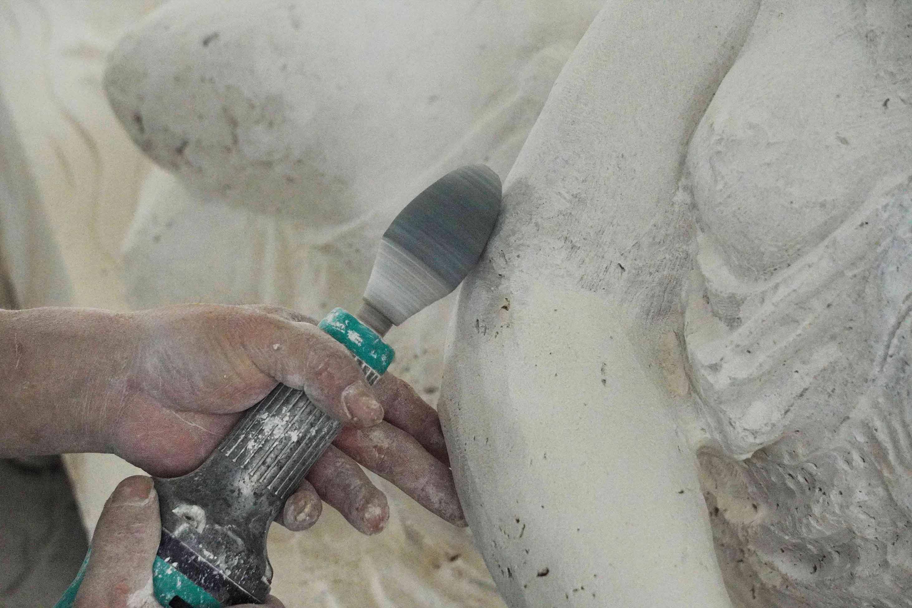 sanding and polishing for marble sculpture