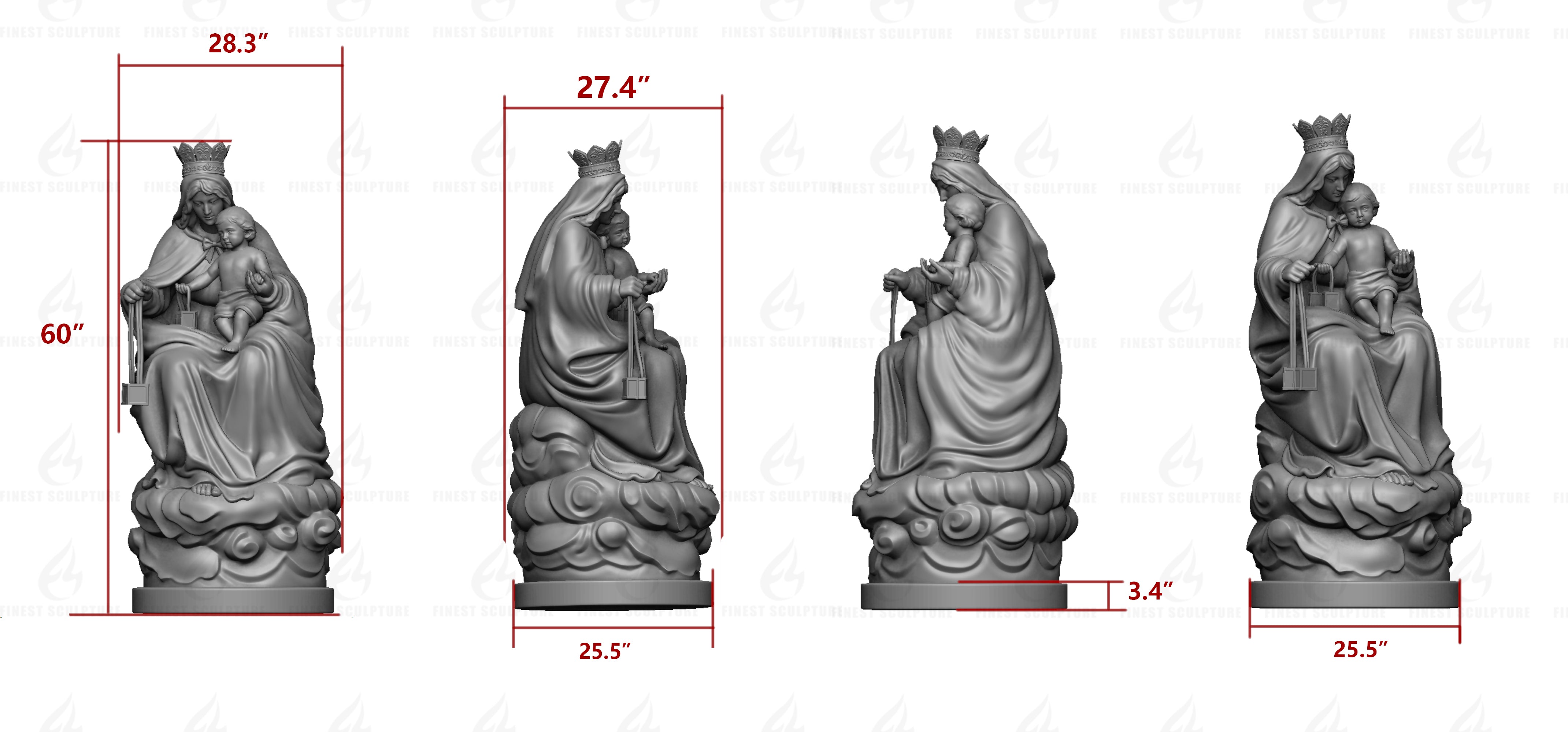 Custom Link for Luz Davidson of Custom Our Lady of Mount Carmel Statue - Deposit