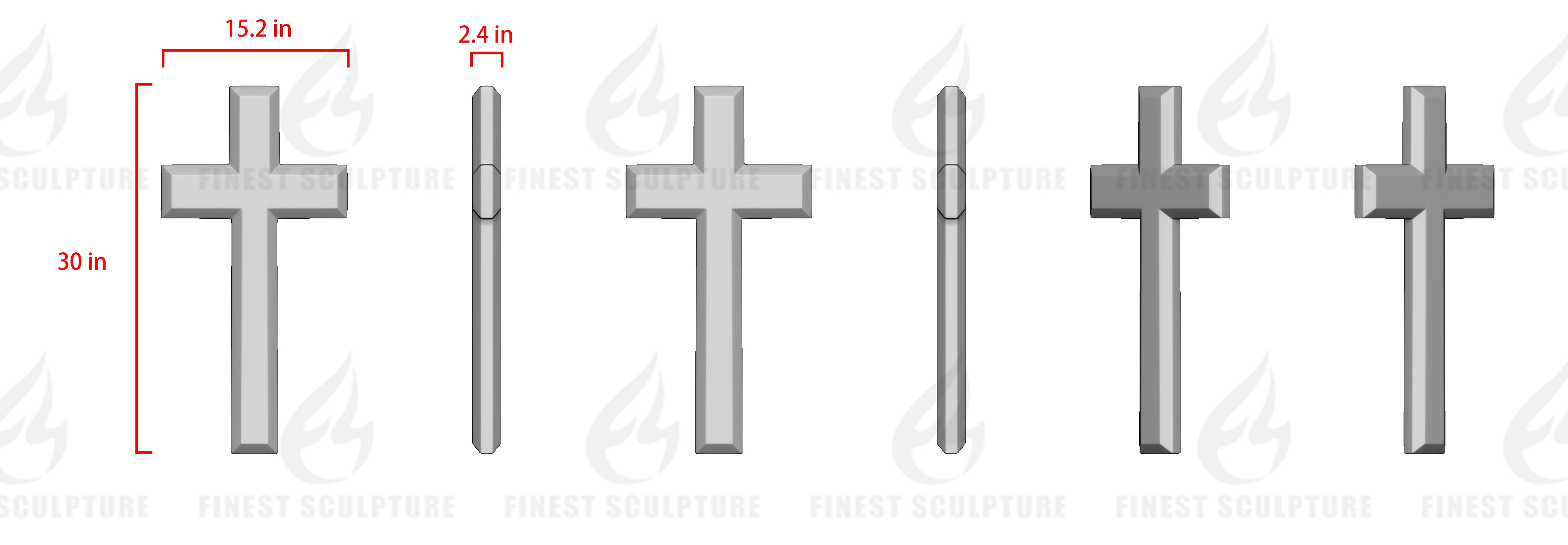 Custom Link for Letizia Gonzalez of Custom Bronze Cross-2pieces