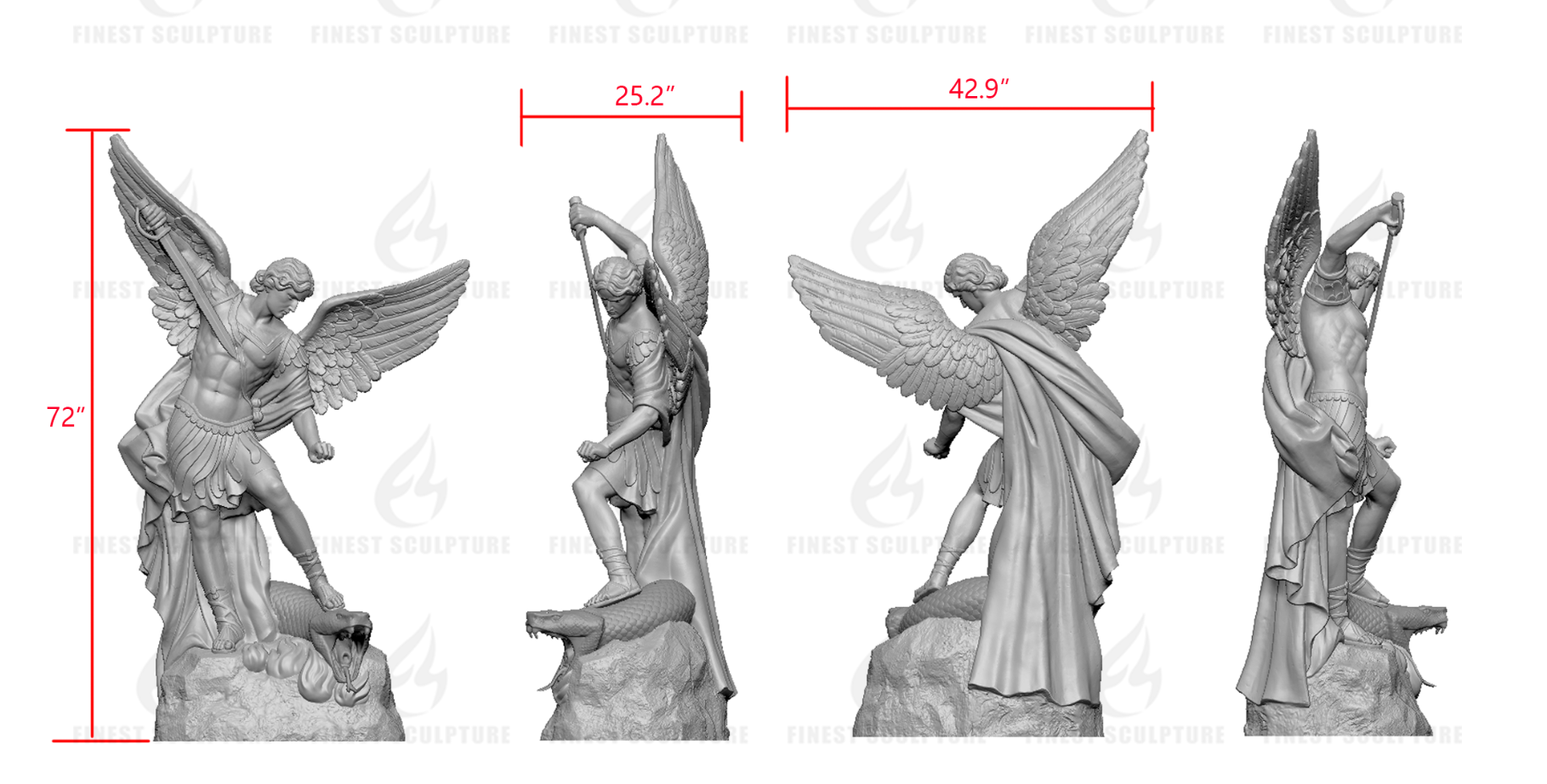 Custom Link for Michael Fisette of Custom St. Michael the Archangel Bronze Statue