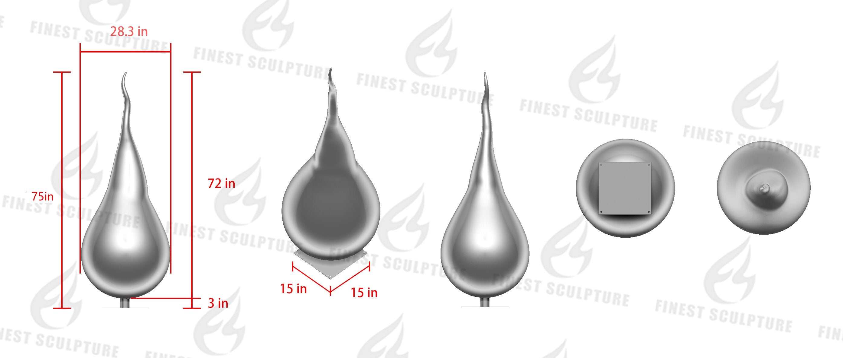 Custom Link for  Stephen Schubert of Stainless Steel Sculpture-50% Deposit